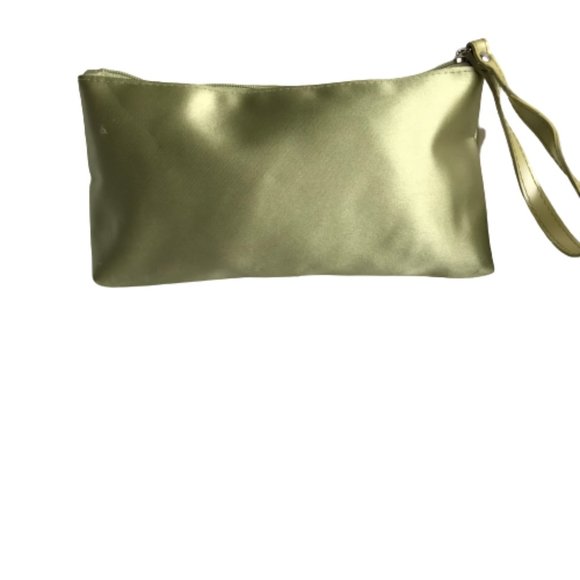 Clinique Green Shiny Cosmetic Makeup Travel Bag - Picture 3 of 7